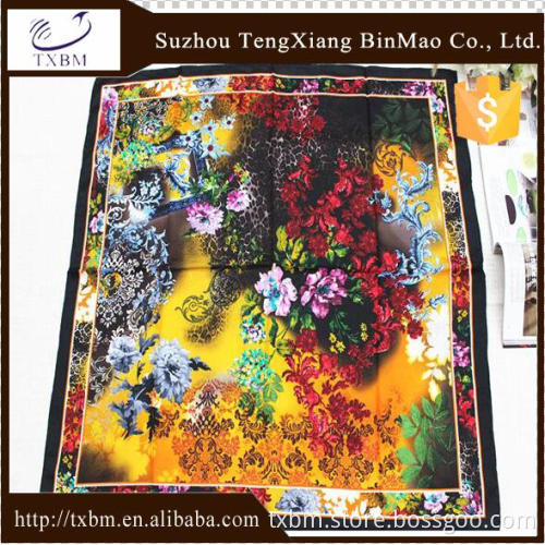 100% silk square scarf, twill,12mm for women